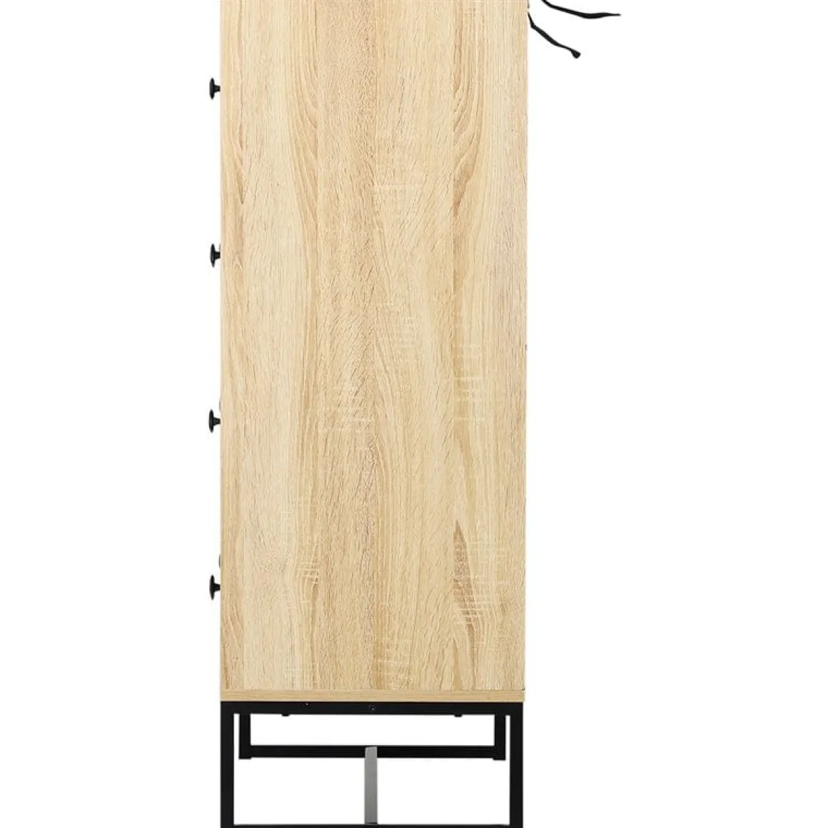 Cómoda Homcom 5 cajones diseño geométrico natural/negro 110x80x39,5 cm