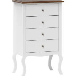 Cómoda Kiwita Homcom 4 cajones blanco 98,5x60x40 cm