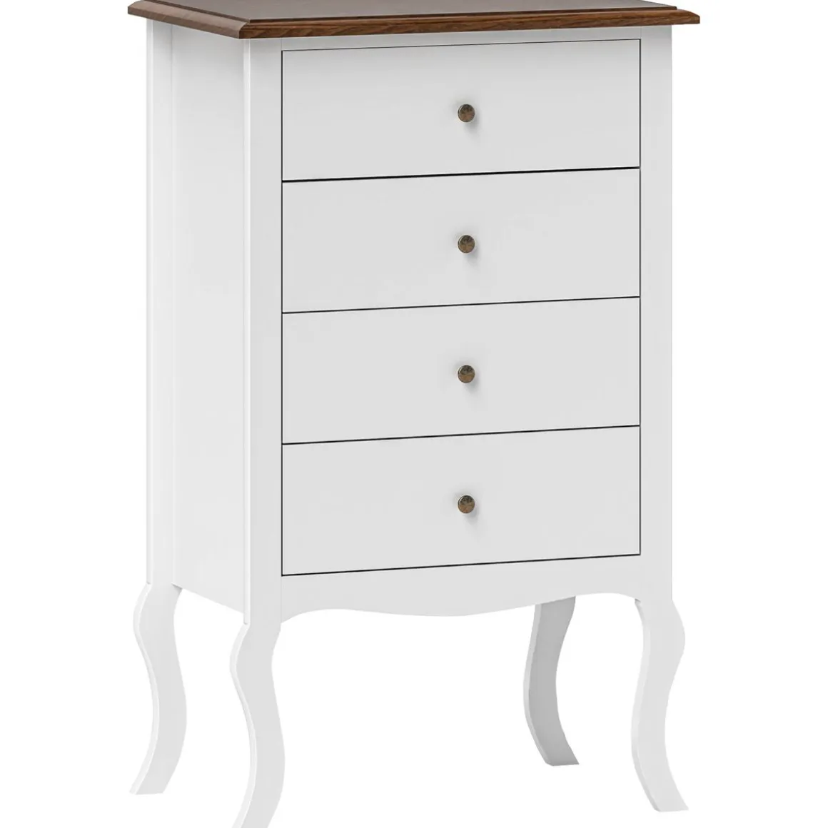 Cómoda Kiwita Homcom 4 cajones blanco 98,5x60x40 cm