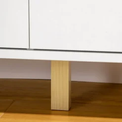 Cómoda Preston Homcom 6 cajones blanco 76x120x40 cm