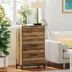 Cómoda Senda Homcom 4 cajones natural 105x62x35 cm