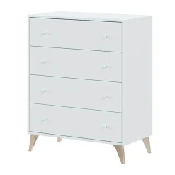 Cómoda Sweet 4 cajones blanco artik/marrón 95x77,5x40 cm