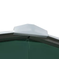 Cobertizo de jardín Outsunny puertas correderas verde 200x340x386 cm