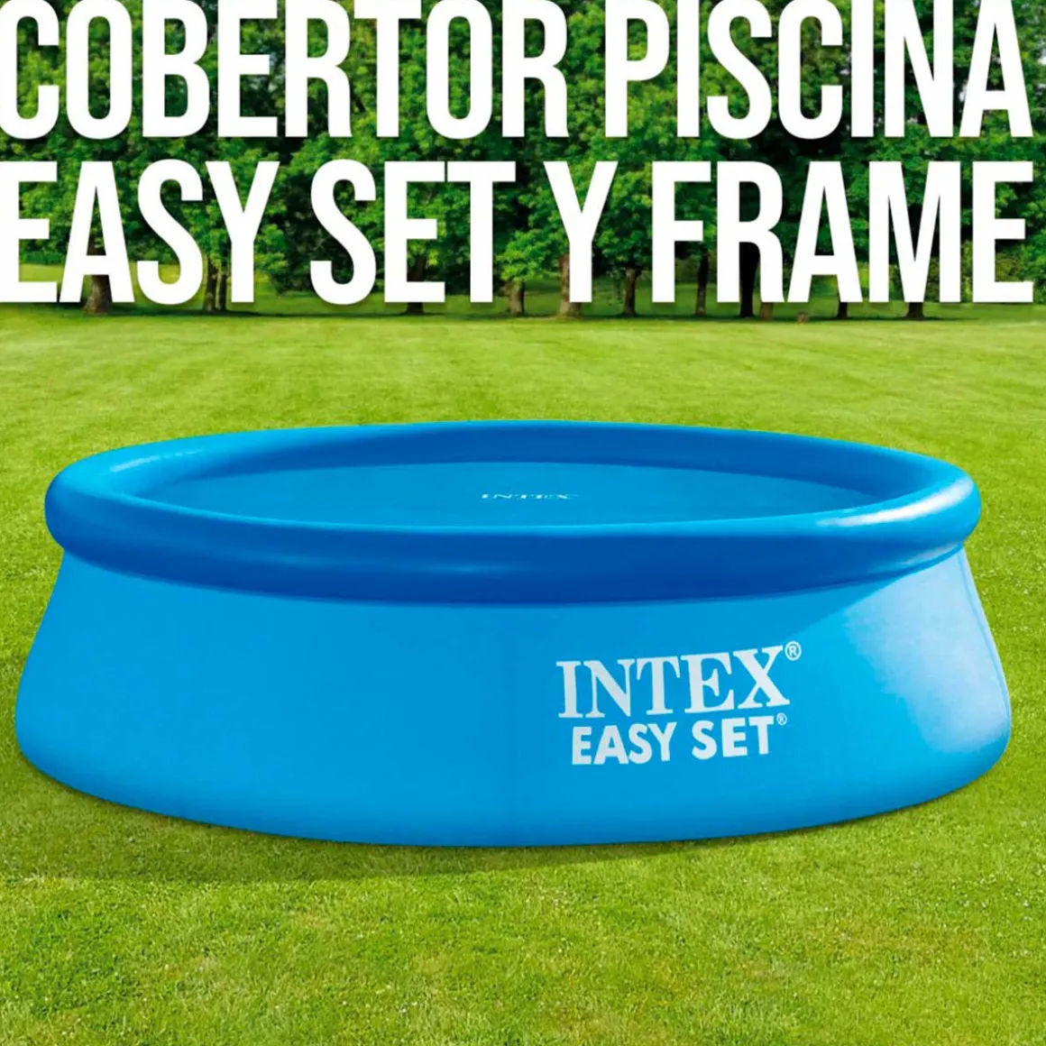 Cobertor circular Intex para piscinas Metal Frame y Easy Set azul Ø290 cm