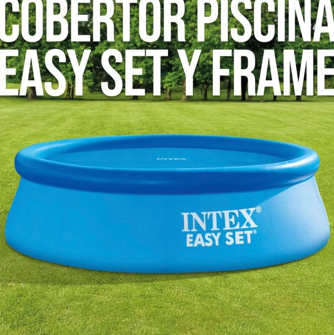 Cobertor circular Intex para piscinas Easy Set/Metal Frame azul Ø488 cm