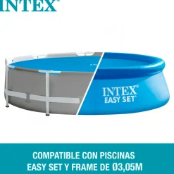 Cobertor circular Intex para piscinas Easy Set/Metal Frame azul Ø305 cm