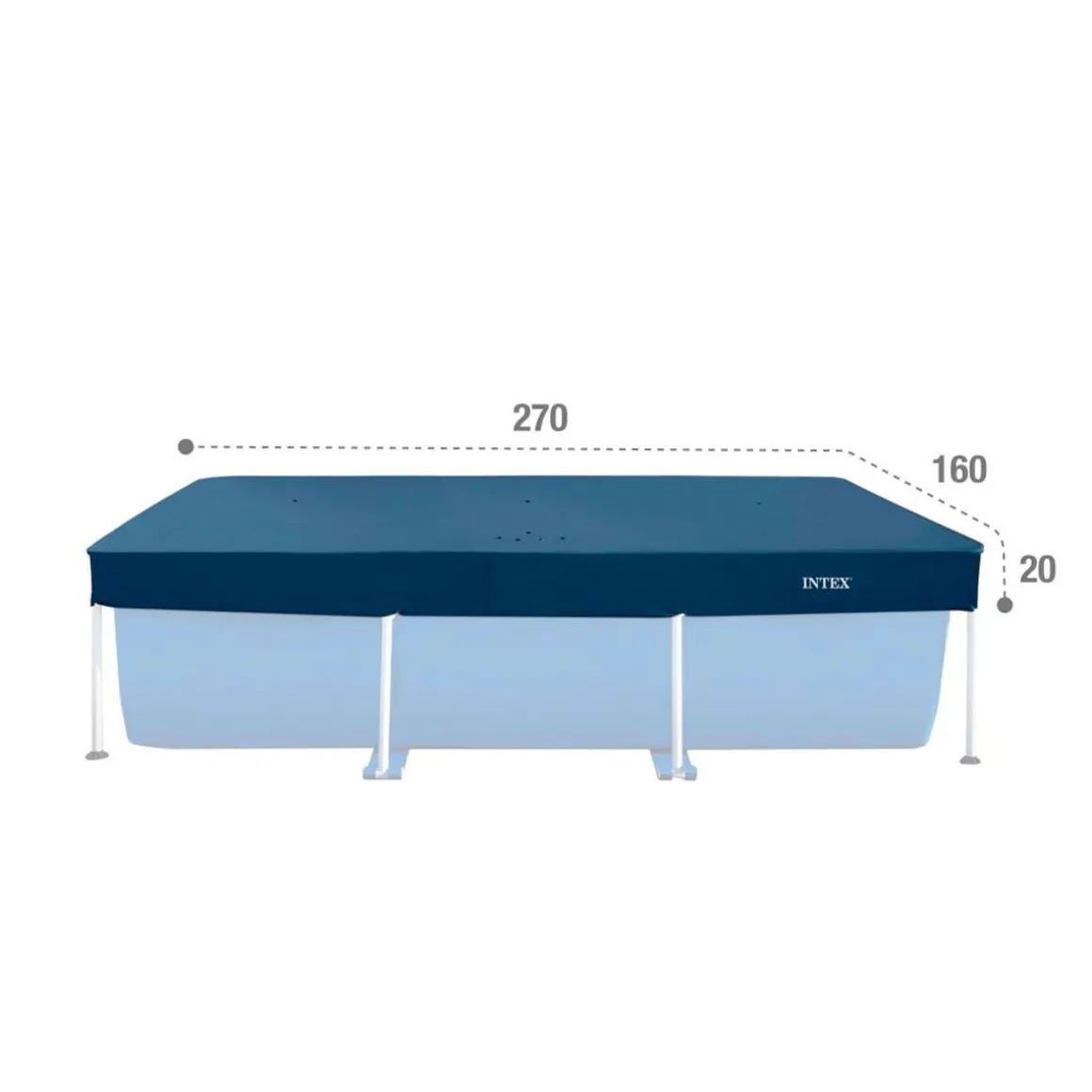 Cobertor Intex para piscinas rectangulares 20x270x160 cm