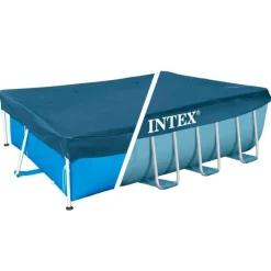 Cobertor para piscina rectangular Intex vinilo azul 20x460x226 cm