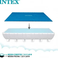 Cobertor para piscina rectangular Intex azul 716x346 cm