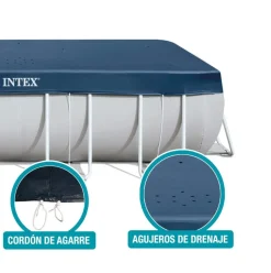 Cobertor rectangular Intex para piscinas Prisma azul oscuro 20x389x184 cm