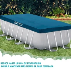 Cobertor rectangular Intex para piscinas Prisma azul oscuro 20x389x184 cm