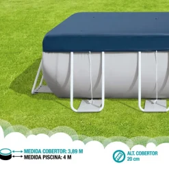 Cobertor rectangular Intex para piscinas Prisma azul oscuro 20x389x184 cm