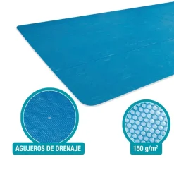Cobertor rectangular Intex para piscinas Metal Frame azul 378x186 cm