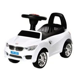 Coche correpasillos Homcom con música y bocina +18M blanco 36x28x63,5 cm