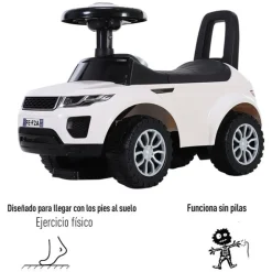 Coche correpasillos Homcom para bebé 12-36 meses blanco 41,5x62x28 cm