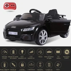 Coche eléctrico infantil con batería +3 años con música y luces 103x63x44 cm