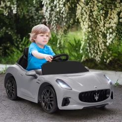 Coche eléctrico infantil Maserati Gran Turismo Folgore Aiyaplay luces LED + bocina + música 43x59x98 cm