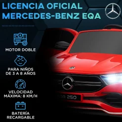 Coche eléctrico infantil Mercedes Benz EQA 12V con mando