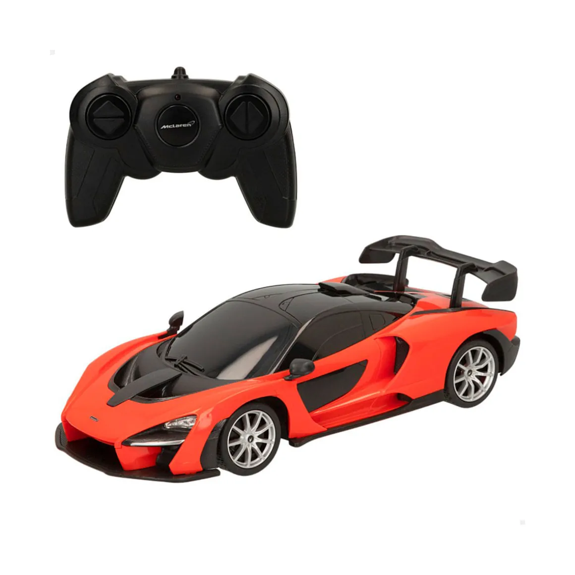 Coche teledirigido McLren Sena Rastar con mando +6A naranja negro 7x26x11 cm