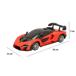 Coche teledirigido McLren Sena Rastar con mando +6A naranja negro 7x26x11 cm