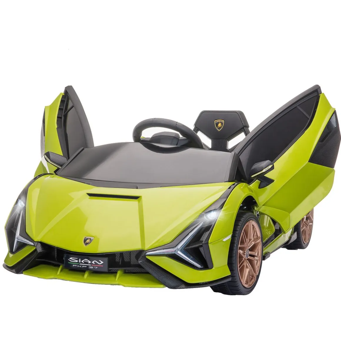 Cochecito eléctrico Lamborghini Sian Homcom con mando +3A 40x108x62 cm