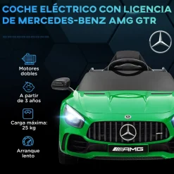 Cochecito eléctrico Mercedes-Benz AMG GTR Aiyaplay mando a distancia + música +3A