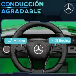 Cochecito eléctrico Mercedes-Benz AMG GTR Aiyaplay mando a distancia + música +3A