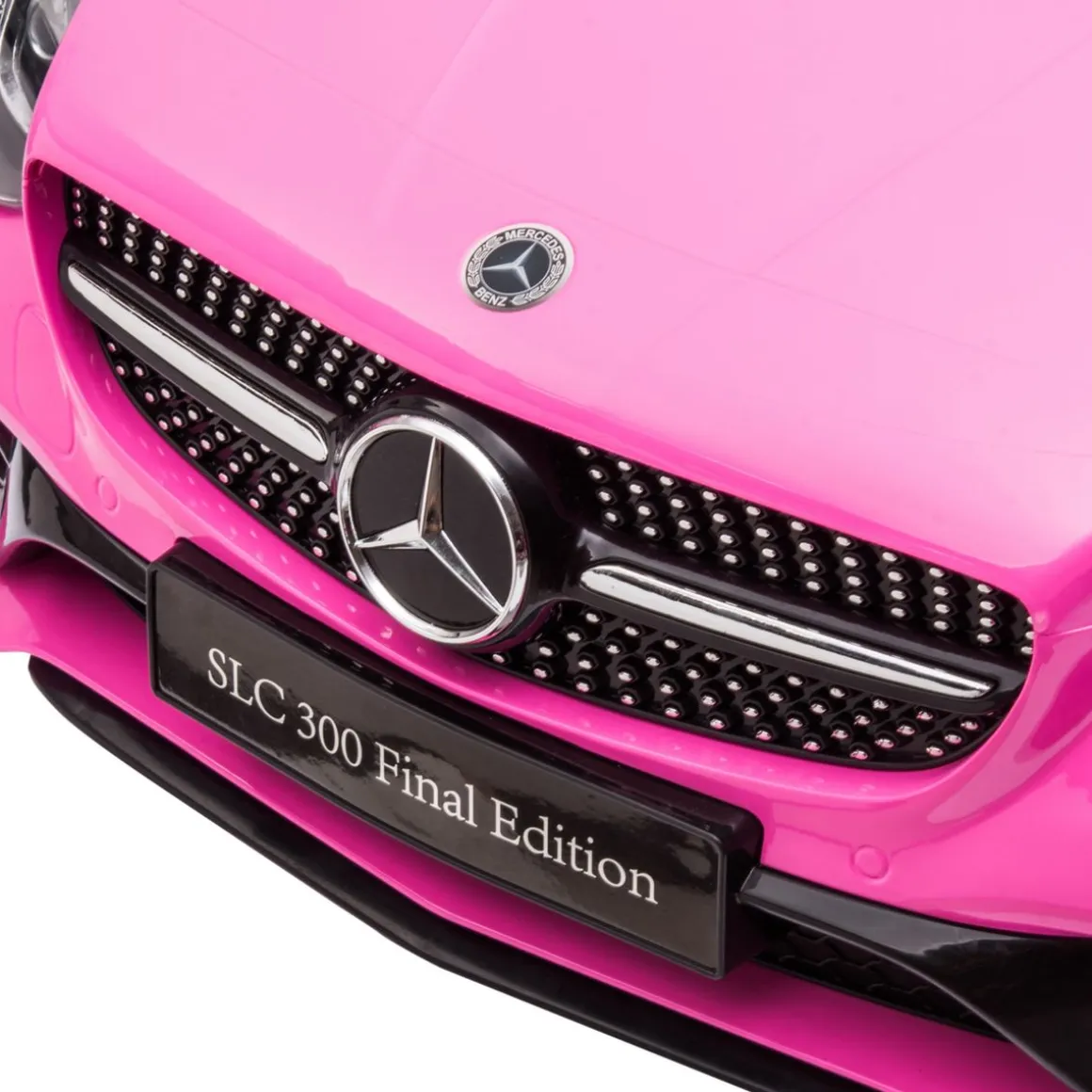 Cochecito eléctrico Mercedes SLC 300 Aiyaplay con mando + LED + música +3A rosa 44x107x62,5 cm