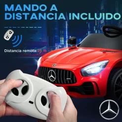 Cochecito eléctrico Mercedes-Benz AMG GTR Aiyaplay mando a distancia + música +3A