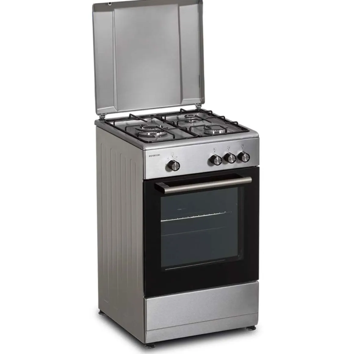 Cocina de gas con horno Infiniton CC57TAC 43L 3 fuegos inox 49 cm