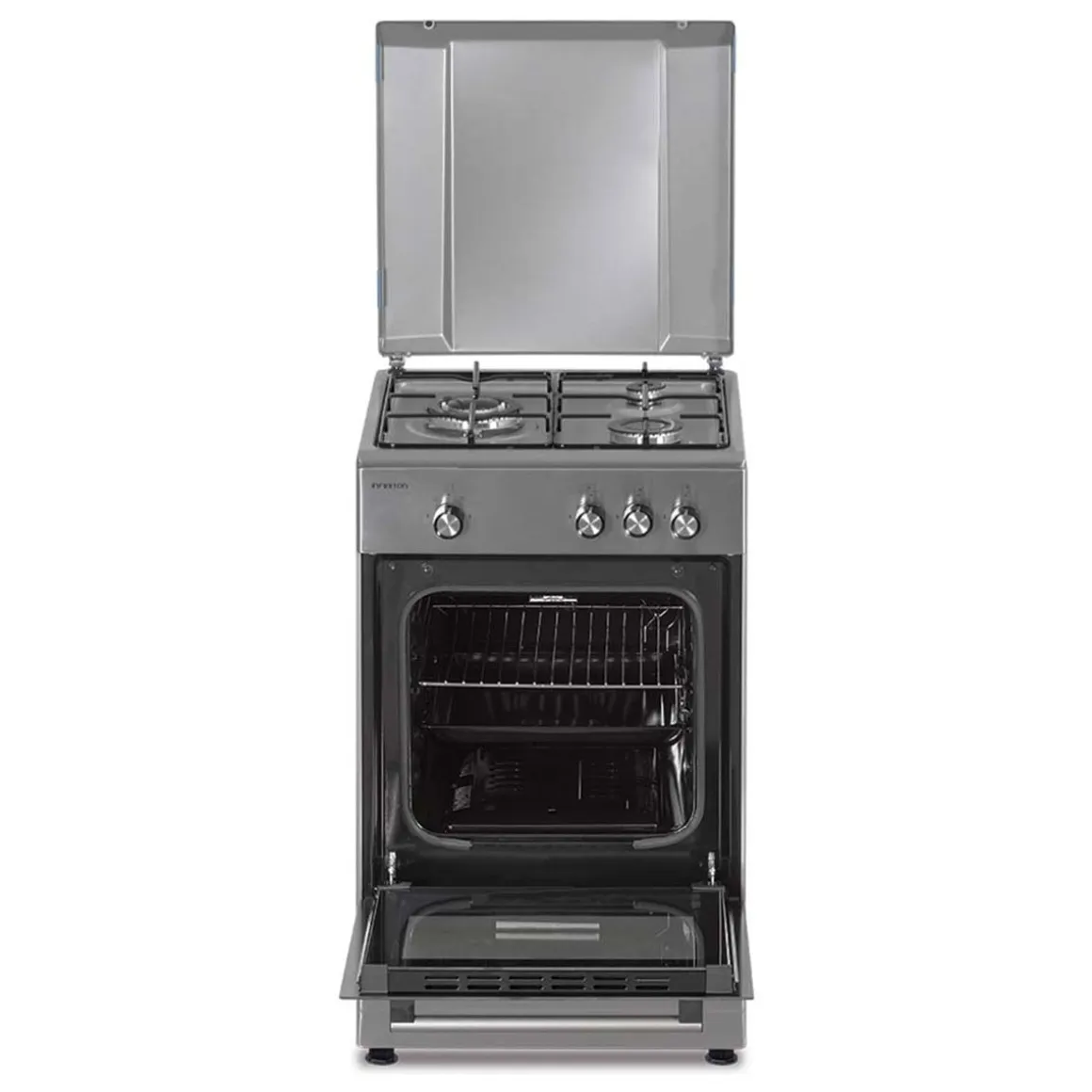 Cocina de gas con horno Infiniton CC57TAC 43L 3 fuegos inox 49 cm