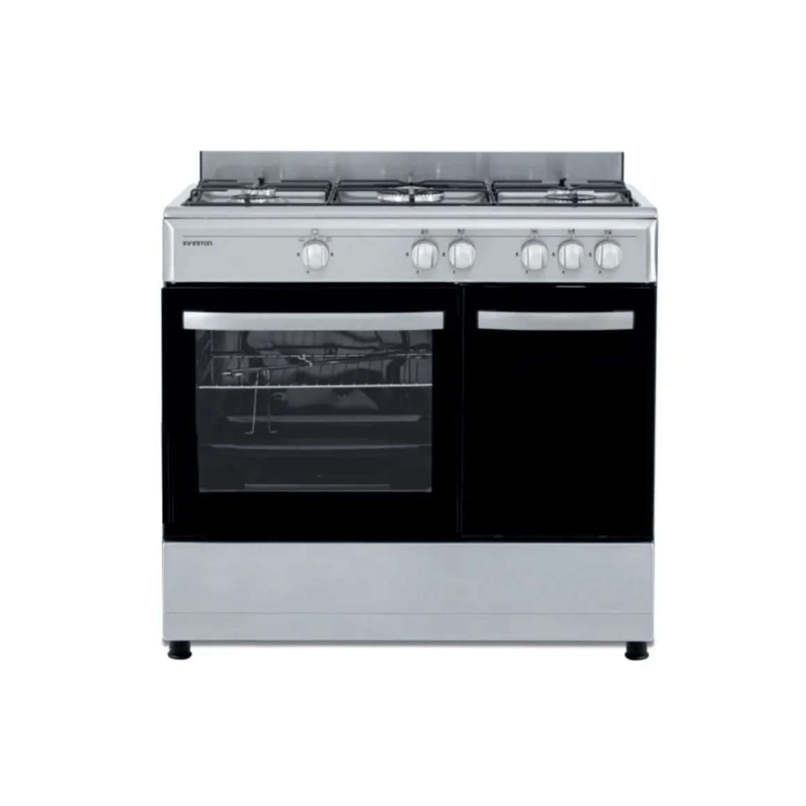 Cocina de gas con horno Infiniton CC9162XPB 5 fogones 60L inox 78x89x60 cm