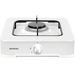 Cocina de gas portátil Infiniton GGP-1W 1 fogón control mecánico blanco 10,5x30,4x33,3 cm