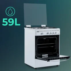 Cocina de gas Svan SKG4601 4 zonas 59L blanco 60 cm