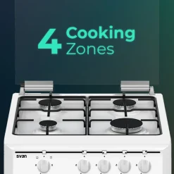 Cocina de gas Svan SKG4501/X 4 zonas 43L 50 cm
