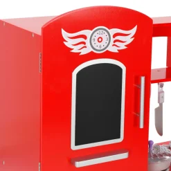 Cocina de juguete con accesorios +36 meses rojo 89x80x31 cm