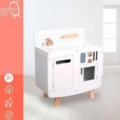 Cocina de juguete Teamson Kids estilo retro +3A blanco 49,5x55x30 cm