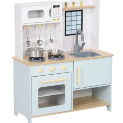 Cocina infantil Maurice Aiyaplay +3A microondas + horno azul 85,2x72x33 cm