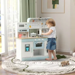 Cocina infantil Piñas Aiyaplay accesorios +3A blanco 90,4x88,6x31,7 cm