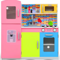 Cocinita de juguete estilo retro con almacenamiento +36 meses multicolor