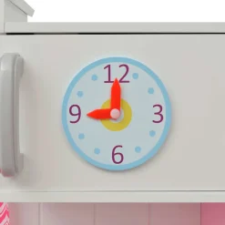 Cocinita de juguete madera rosa/blanco 100x82x30 cm