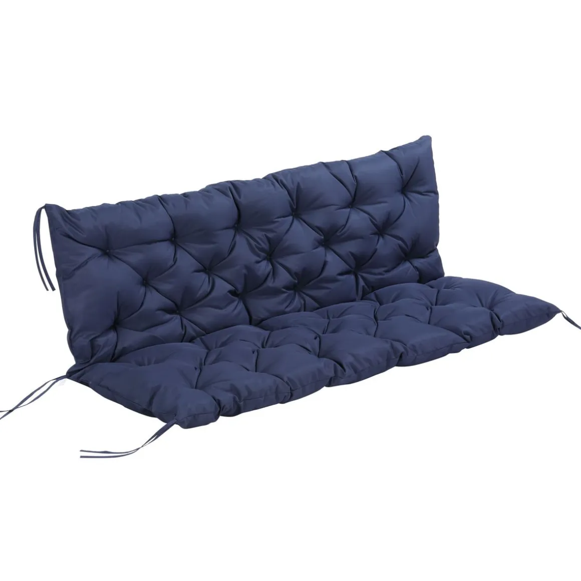 Cojín para asiento Outsunny con respaldo 3 plazas 26,5x48,5x8,5 cm