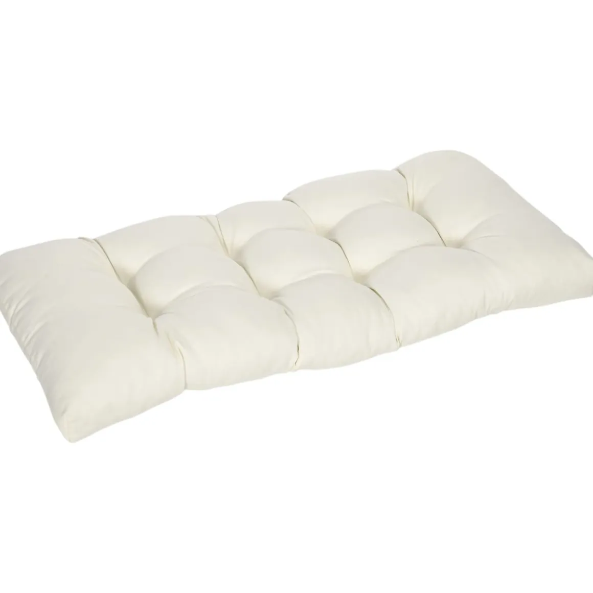 Cojín para banco Outsunny 2 plazas crema 8x110x48 cm