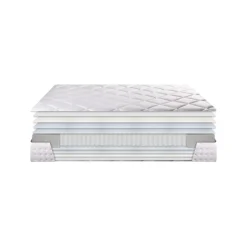Colchón de muelles ensacados Perla tejido Stretch media-alta blanco 30 cm