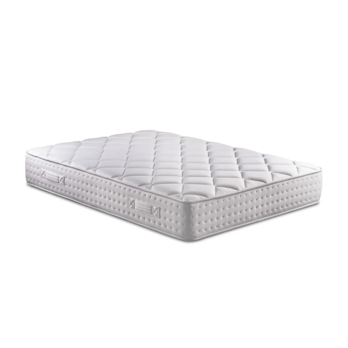 Colchón de muelles ensacados Perla tejido Stretch media-alta blanco 30 cm