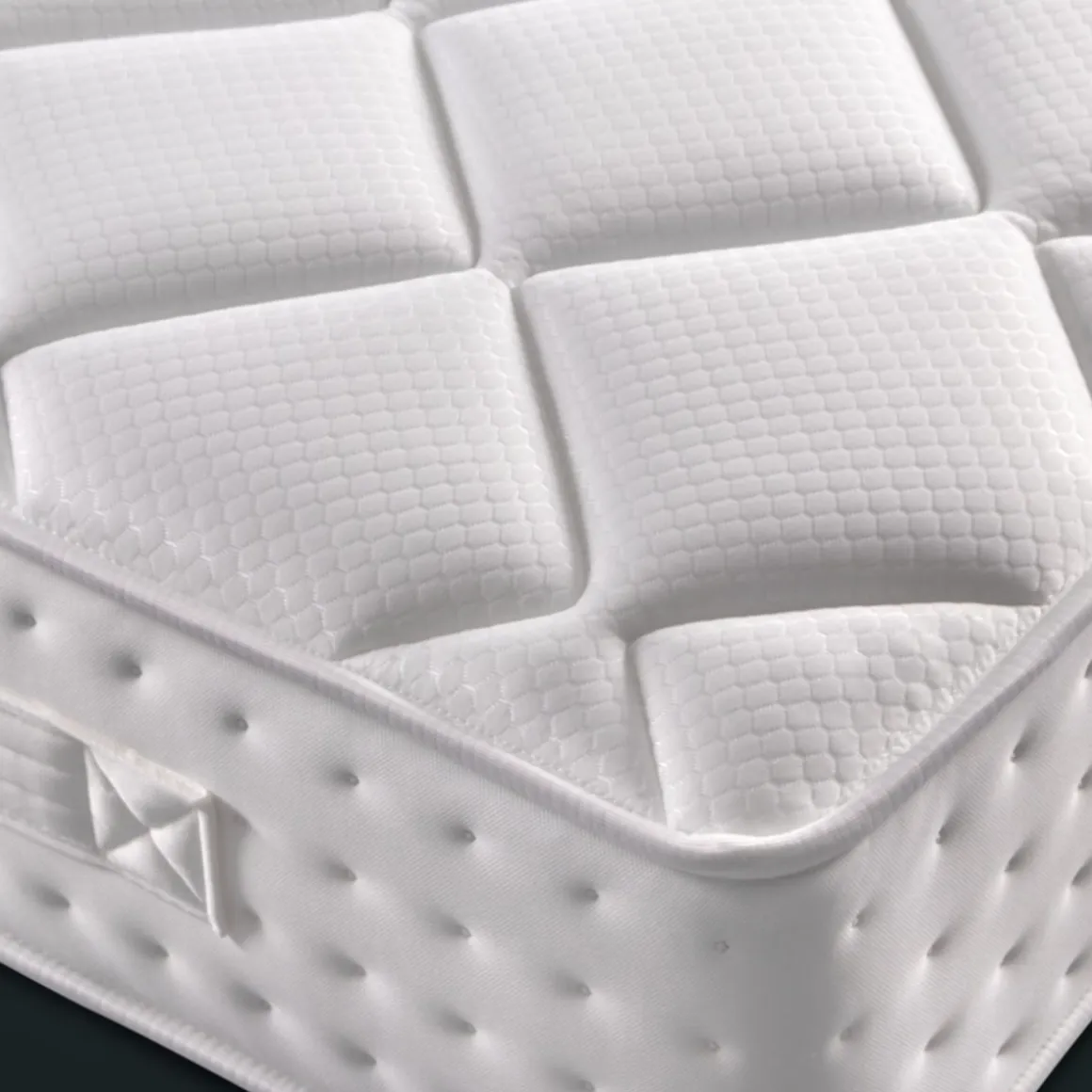 Colchón de muelles ensacados Perla tejido Stretch media-alta blanco 30 cm