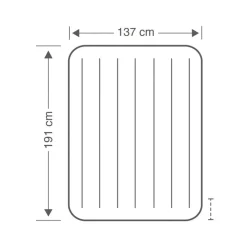 Colchón doble hinchable Intex Prestige Downy 25x137x191 cm