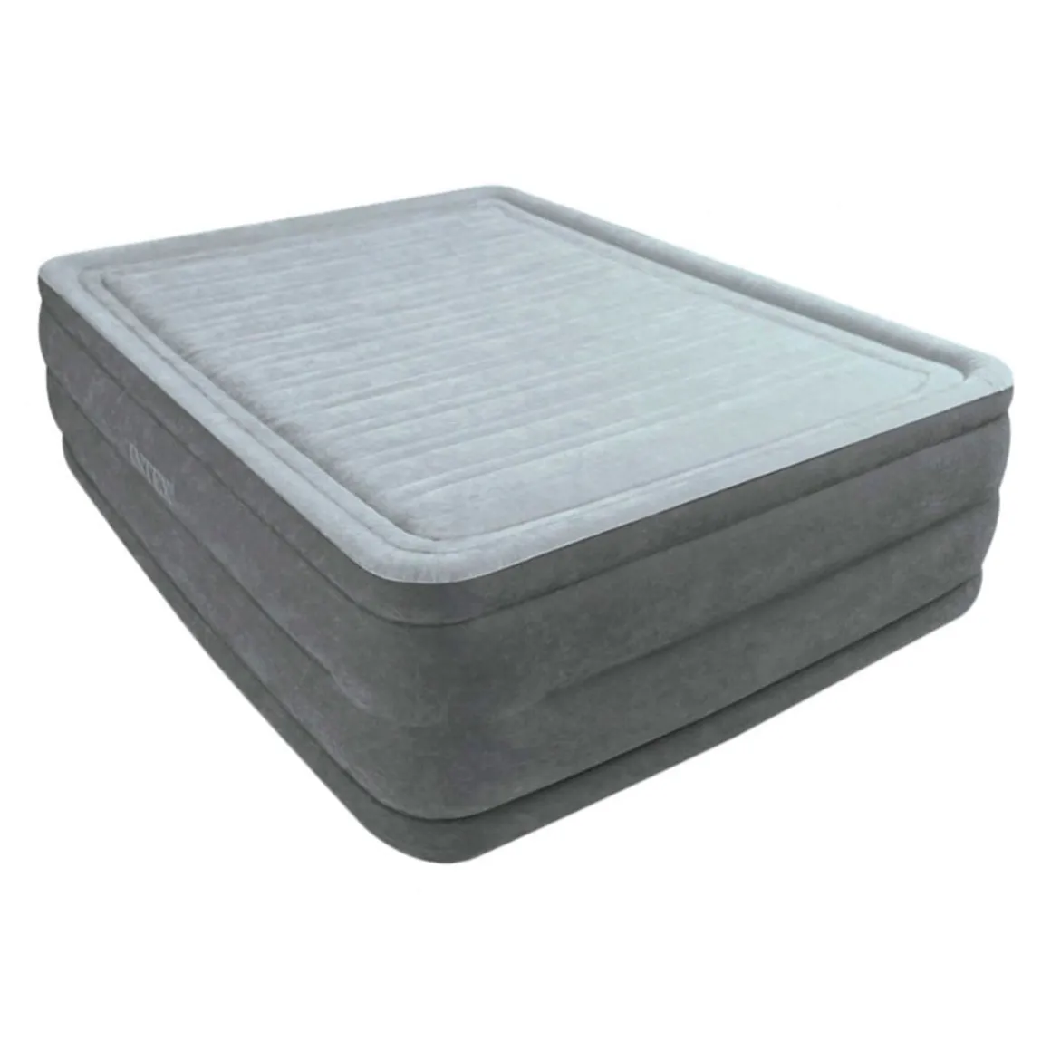 Colchón hinchable Dura-Beam Deluxe Comfort-Plush con bomba gris 56x152x203 cm