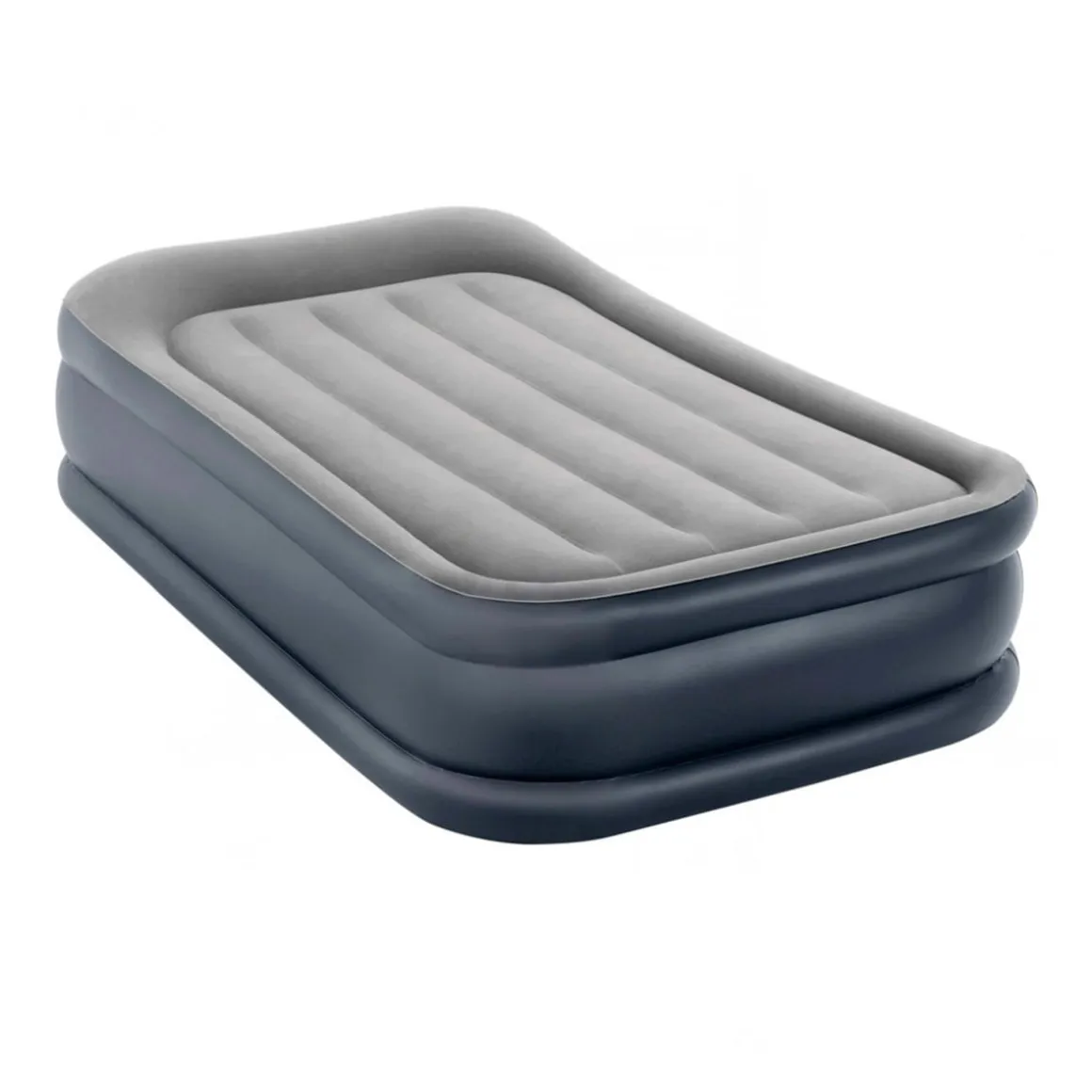 Colchón hinchable Dura-Beam Plus Deluxe Pillow con bomba gris 42x99x191 cm