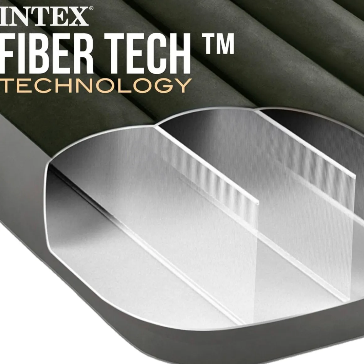 Colchón hinchable Intex Downy Full 2 personas bomba de pie gris 25x137x192 cm